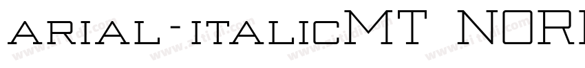 arial-italicMT NORMA字体转换